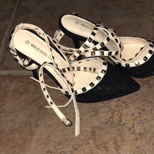 Black heels with studs